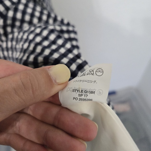 J Crew 2 Navy Gingham Ruffle Hem Sleeveless Dress Tie Waist - Picture 8 of 9